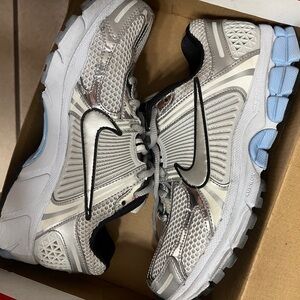 Silver and Black Athletic Shoes